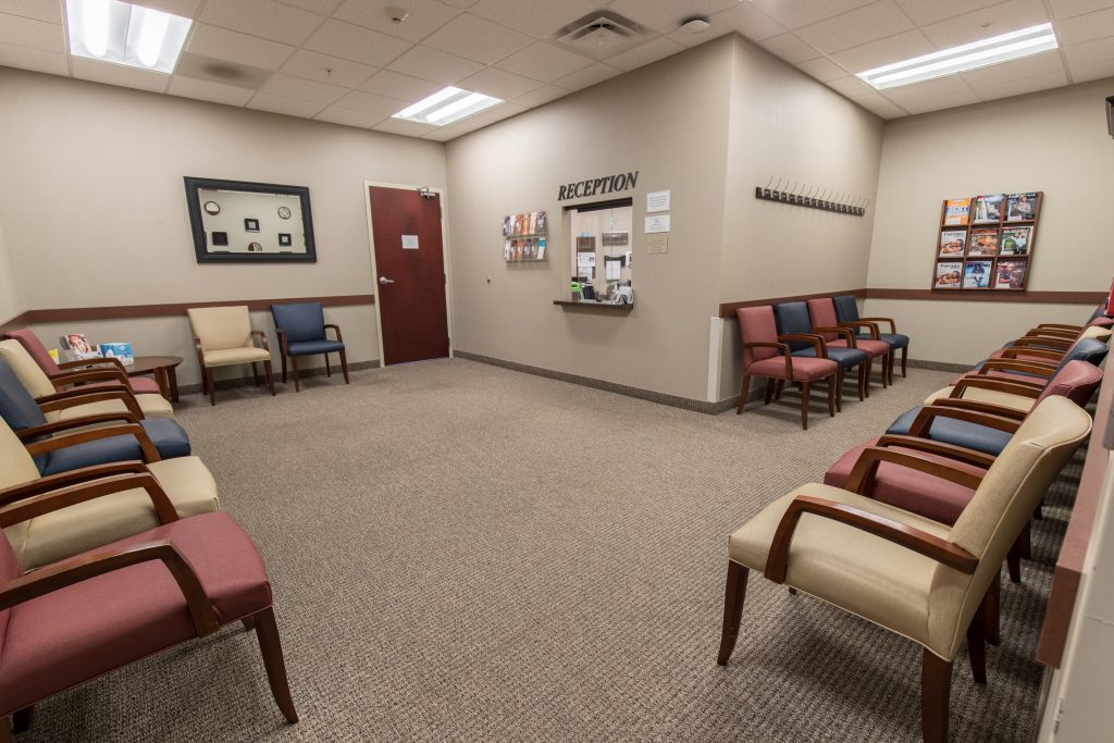 Northampton office reception and patient waiting area